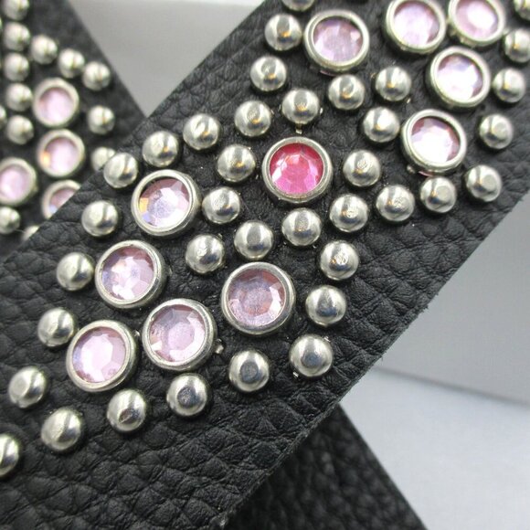 Unbranded Belt Pebble Faux Leather Crystal Cowgirl Chic Y2K Size M - Picture 4 of 8